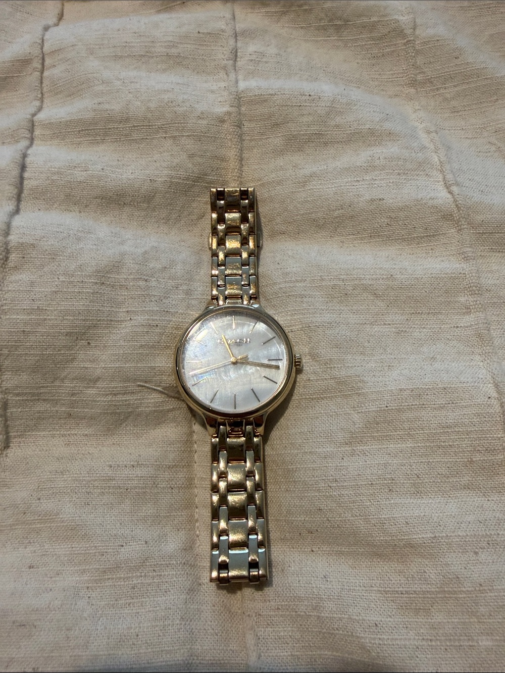 Gold-Tone Women’s Coach Bracelet Watch -